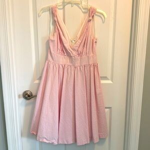 Vineyard Vines Pink Pleated Mini Dress for Weddings